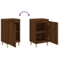 vidaXL Mesita de noche madera contrachapada roble marrón 40x35x70 cm vidaXL Mesita de noche madera contrachapada roble marrón 40x35x70 cm