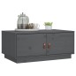 vidaXL Mesa de centro de madera maciza de pino gris 80x50x35 cm vidaXL Mesa de centro de madera maciza de pino gris 80x50x35 cm