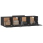 vidaXL Armarios pared 2 uds madera contrachapada negro 60x36,5x35 cm vidaXL Armarios pared 2 uds madera contrachapada negro 60x36,5x35 cm