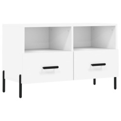 vidaXL Mueble para TV madera contrachapada blanco 80x36x50 cm