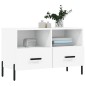 vidaXL Mueble para TV madera contrachapada blanco 80x36x50 cm vidaXL Mueble para TV madera contrachapada blanco 80x36x50 cm