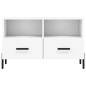 vidaXL Mueble para TV madera contrachapada blanco 80x36x50 cm vidaXL Mueble para TV madera contrachapada blanco 80x36x50 cm