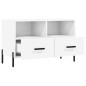 vidaXL Mueble para TV madera contrachapada blanco 80x36x50 cm vidaXL Mueble para TV madera contrachapada blanco 80x36x50 cm