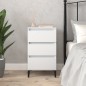 vidaXL Mesita de noche madera contrachapada blanca 40x35x70 cm vidaXL Mesita de noche madera contrachapada blanca 40x35x70 cm