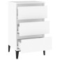 vidaXL Mesita de noche madera contrachapada blanca 40x35x70 cm vidaXL Mesita de noche madera contrachapada blanca 40x35x70 cm