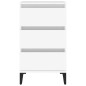 vidaXL Mesita de noche madera contrachapada blanca 40x35x70 cm vidaXL Mesita de noche madera contrachapada blanca 40x35x70 cm