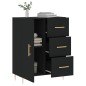 vidaXL Aparador de madera de ingeniería negro 69,5x34x90 cm
