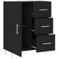 vidaXL Aparador de madera de ingeniería negro 69,5x34x90 cm