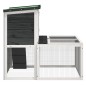 vidaXL Conejera de madera maciza de pino gris 102x90x84,5 cm vidaXL Conejera de madera maciza de pino gris 102x90x84,5 cm