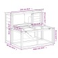 vidaXL Conejera de madera maciza de pino gris 102x90x84,5 cm vidaXL Conejera de madera maciza de pino gris 102x90x84,5 cm