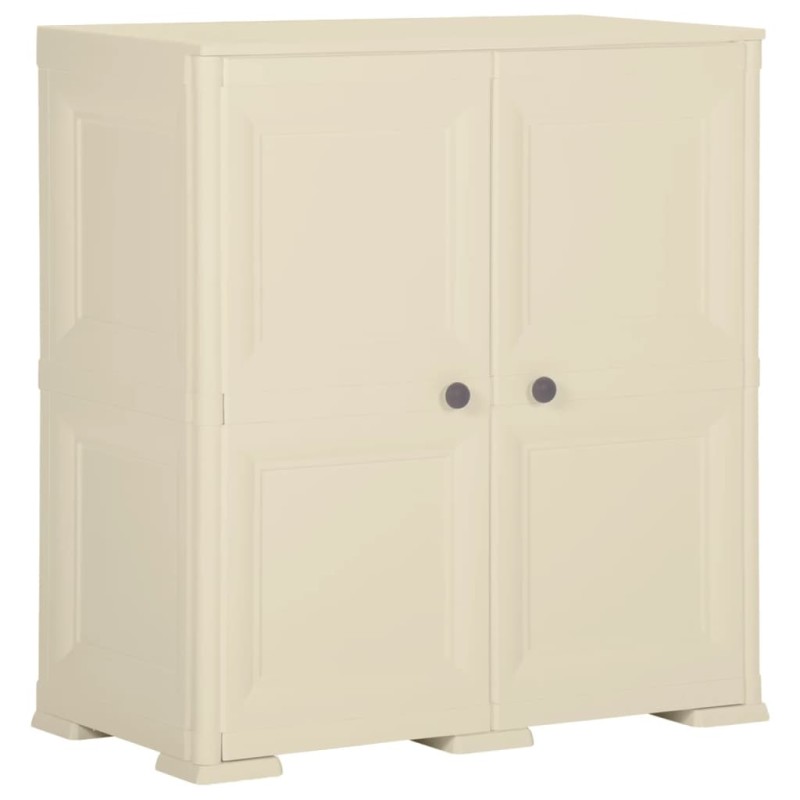 vidaXL Armario de plástico diseño madera blanco angora 79x43x85,5 cm vidaXL Armario de plástico diseño madera blanco angora 79x43x85,5 cm