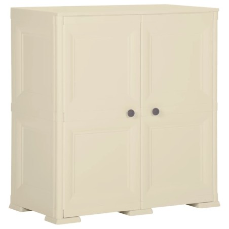 vidaXL Armario de plástico diseño madera blanco angora 79x43x85,5 cm