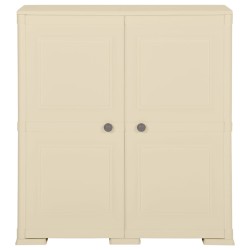 vidaXL Armario de plástico diseño madera blanco angora 79x43x85,5 cm