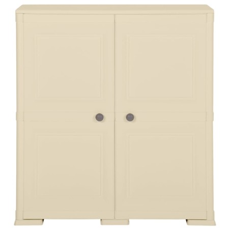 vidaXL Armario de plástico diseño madera blanco angora 79x43x85,5 cm