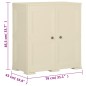 vidaXL Armario de plástico diseño madera blanco angora 79x43x85,5 cm vidaXL Armario de plástico diseño madera blanco angora 79x43x85,5 cm