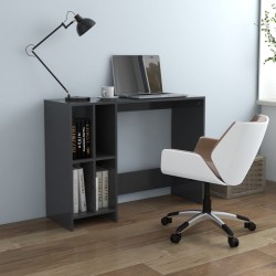 vidaXL Escritorio notebook madera contrachapada gris 102,5x35x75 cm