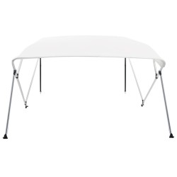 vidaXL Toldo Bimini de 4 arcos blanco 243x180x137 cm
