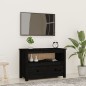 vidaXL Mueble de TV de madera maciza de pino negro 79x35x52 cm vidaXL Mueble de TV de madera maciza de pino negro 79x35x52 cm