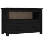 vidaXL Mueble de TV de madera maciza de pino negro 79x35x52 cm vidaXL Mueble de TV de madera maciza de pino negro 79x35x52 cm