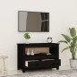 vidaXL Mueble de TV de madera maciza de pino negro 79x35x52 cm vidaXL Mueble de TV de madera maciza de pino negro 79x35x52 cm
