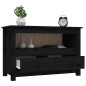 vidaXL Mueble de TV de madera maciza de pino negro 79x35x52 cm vidaXL Mueble de TV de madera maciza de pino negro 79x35x52 cm