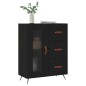 vidaXL Aparador de madera de ingeniería negro 69,5x34x90 cm