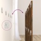 vidaXL Cabecero de cama y mesitas madera contrachapada roble ahumado vidaXL Cabecero de cama y mesitas madera contrachapada roble ahumado