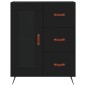 vidaXL Aparador de madera de ingeniería negro 69,5x34x90 cm