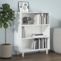 vidaXL Aparador madera contrachapada blanco brillante 69,5x32,5x90 cm vidaXL Aparador madera contrachapada blanco brillante 69,5x32,5x90 cm