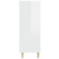 vidaXL Aparador madera contrachapada blanco brillante 69,5x32,5x90 cm vidaXL Aparador madera contrachapada blanco brillante 69,5x32,5x90 cm