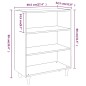 vidaXL Aparador madera contrachapada blanco brillante 69,5x32,5x90 cm vidaXL Aparador madera contrachapada blanco brillante 69,5x32,5x90 cm