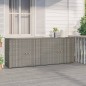 vidaXL Armario de almacenaje de jardín ratán PE gris 198x55,5x80 cm vidaXL Armario de almacenaje de jardín ratán PE gris 198x55,5x80 cm