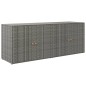 vidaXL Armario de almacenaje de jardín ratán PE gris 198x55,5x80 cm vidaXL Armario de almacenaje de jardín ratán PE gris 198x55,5x80 cm