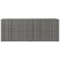 vidaXL Armario de almacenaje de jardín ratán PE gris 198x55,5x80 cm vidaXL Armario de almacenaje de jardín ratán PE gris 198x55,5x80 cm