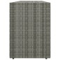 vidaXL Armario de almacenaje de jardín ratán PE gris 198x55,5x80 cm vidaXL Armario de almacenaje de jardín ratán PE gris 198x55,5x80 cm