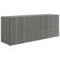 vidaXL Armario de almacenaje de jardín ratán PE gris 198x55,5x80 cm vidaXL Armario de almacenaje de jardín ratán PE gris 198x55,5x80 cm