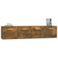 vidaXL Armarios pared 2 uds contrachapada roble ahumado 80x35x36,5 cm vidaXL Armarios pared 2 uds contrachapada roble ahumado 80x35x36,5 cm
