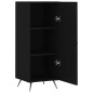 vidaXL Aparador de madera contrachapada negro 34,5x34x90 cm vidaXL Aparador de madera contrachapada negro 34,5x34x90 cm
