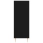 vidaXL Aparador de madera de ingeniería negro 34,5x32,5x90 cm