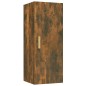 vidaXL Armario de pared contrachapada roble ahumado 34,5x34x90 cm vidaXL Armario de pared contrachapada roble ahumado 34,5x34x90 cm