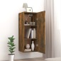 vidaXL Armario de pared contrachapada roble ahumado 34,5x34x90 cm vidaXL Armario de pared contrachapada roble ahumado 34,5x34x90 cm