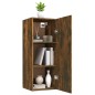 vidaXL Armario de pared contrachapada roble ahumado 34,5x34x90 cm vidaXL Armario de pared contrachapada roble ahumado 34,5x34x90 cm
