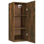 vidaXL Armario de pared contrachapada roble ahumado 34,5x34x90 cm vidaXL Armario de pared contrachapada roble ahumado 34,5x34x90 cm