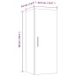 vidaXL Armario de pared contrachapada roble ahumado 34,5x34x90 cm vidaXL Armario de pared contrachapada roble ahumado 34,5x34x90 cm