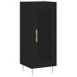vidaXL Aparador de madera contrachapada negro 34,5x34x90 cm
