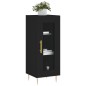vidaXL Aparador de madera contrachapada negro 34,5x34x90 cm