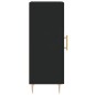 vidaXL Aparador de madera contrachapada negro 34,5x34x90 cm