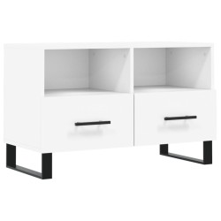 vidaXL Mueble para TV madera contrachapada blanco 80x36x50 cm