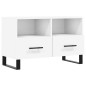 vidaXL Mueble para TV madera contrachapada blanco 80x36x50 cm