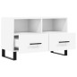 vidaXL Mueble para TV madera contrachapada blanco 80x36x50 cm